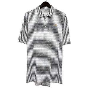 B Draddy USA Mens Blue/White Striped Turtle Old Memorial Golf Polo Shirt 2XL euc